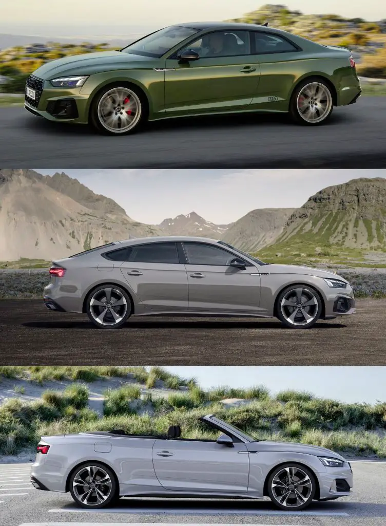 Audi A5 body type variants