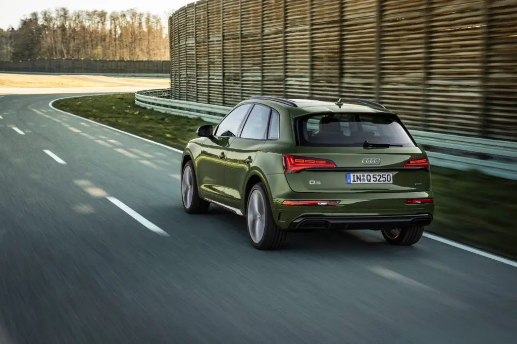 Audi Q5 driving, rear view