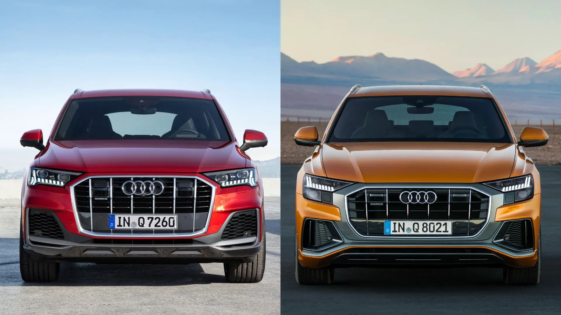 Audi Q7 vs Q8 comparison