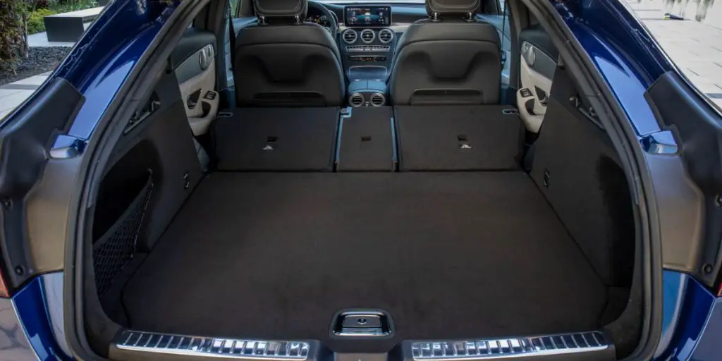 Mercedes GLC trunk with seats folded down