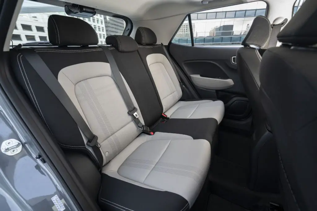 Hyundai Venue rear seats