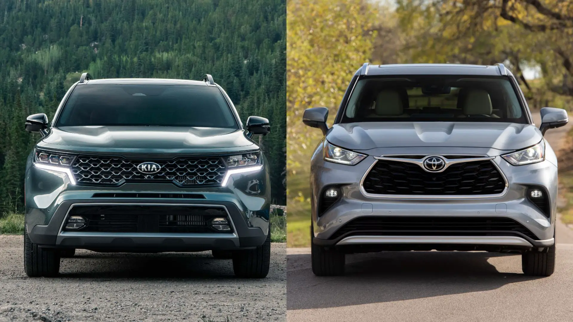 Kia Sorento vs Toyota Highlander comparison