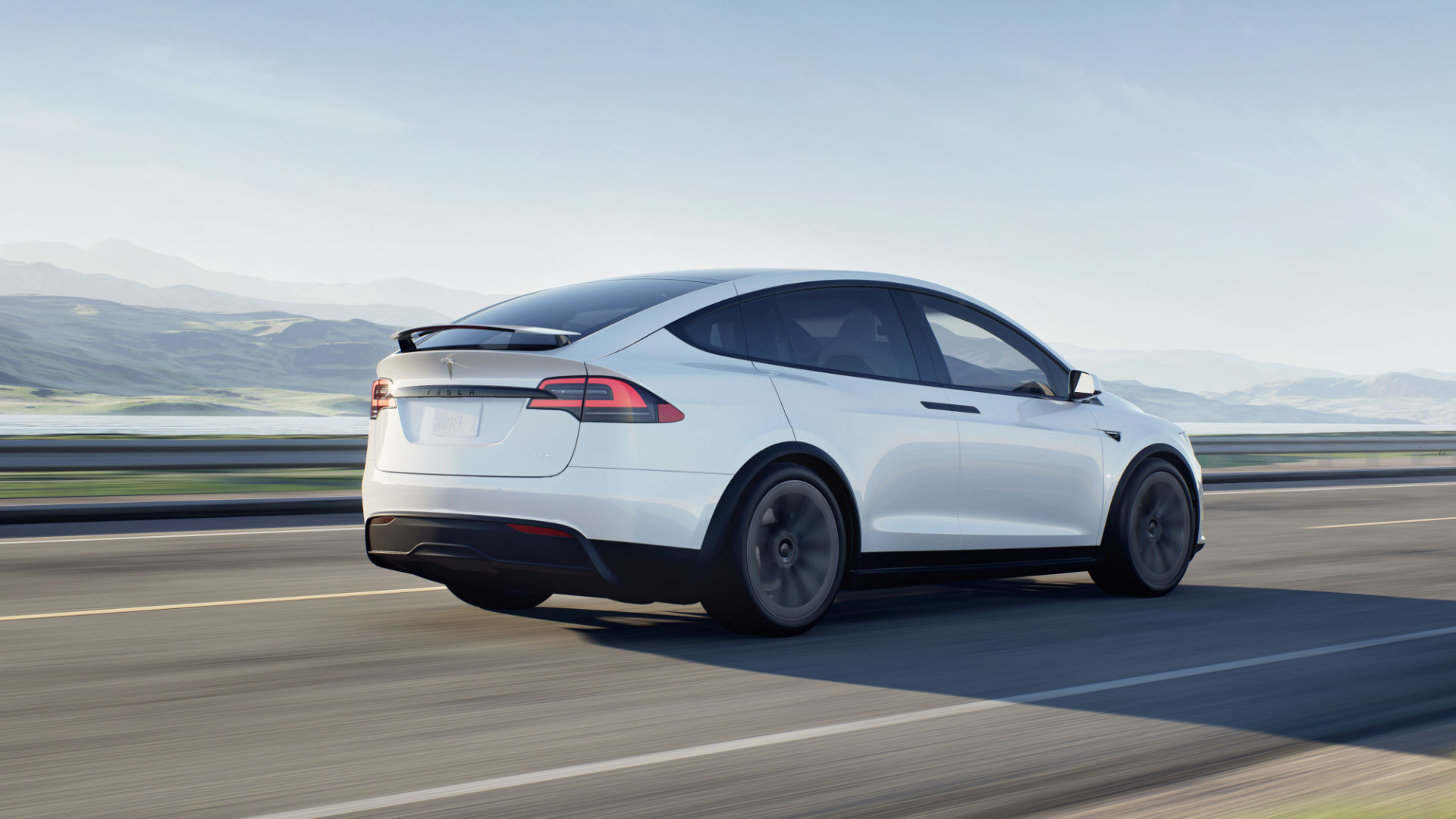 tesla model x rear view