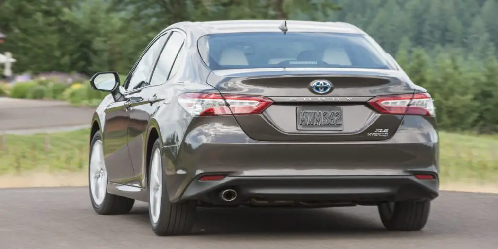 Toyota camry hybrid rear view