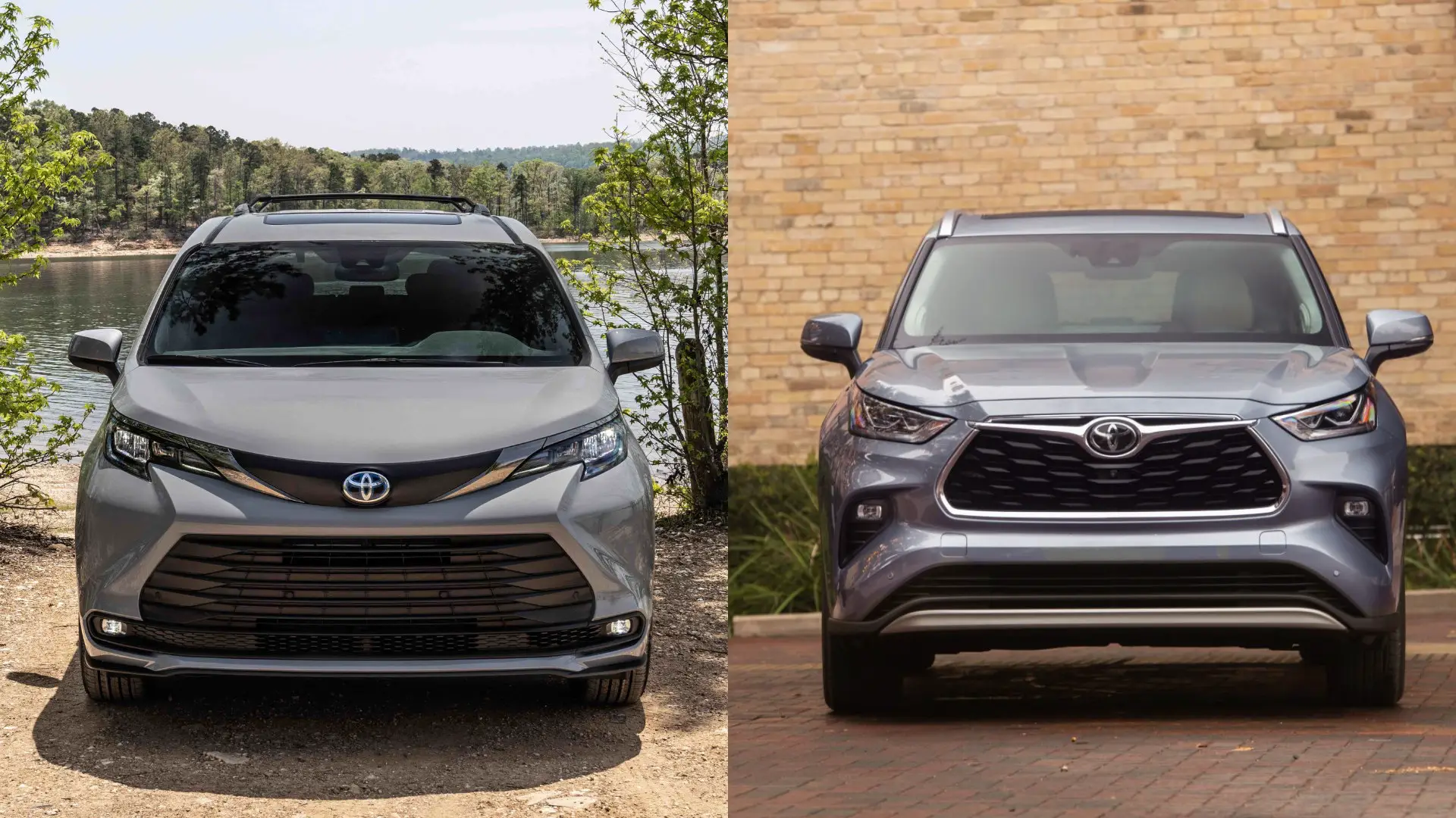 Toyota Sienna vs Highlander comparison