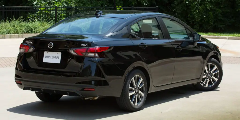 Nissan Versa sedan rear view